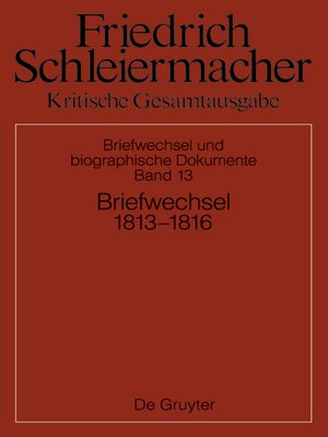 cover image of Briefwechsel 1813-1816